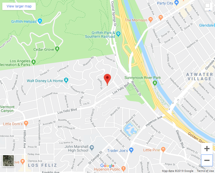 Google Map of 3500 Griffith Park Blvd Los Feliz